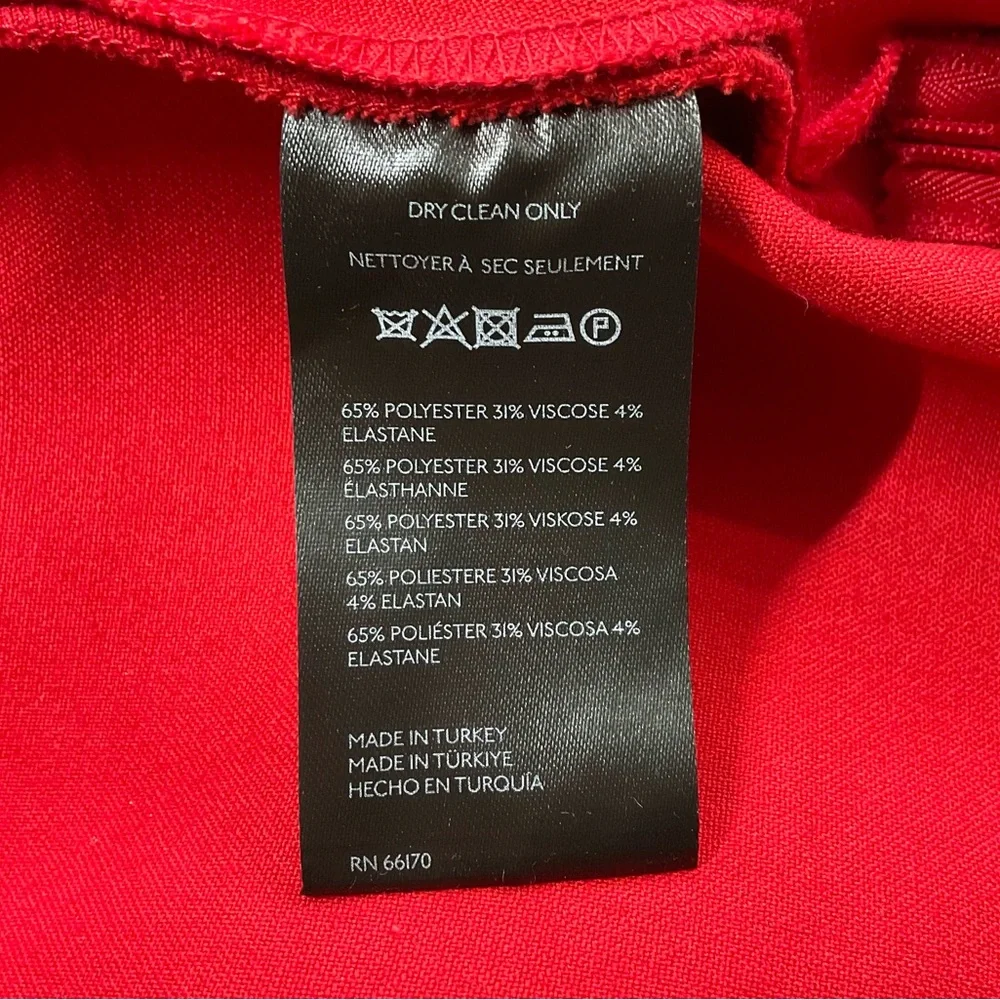 Anthropologie Maeve Twist Bow Mini Skirt Womens Sz 2 Red
